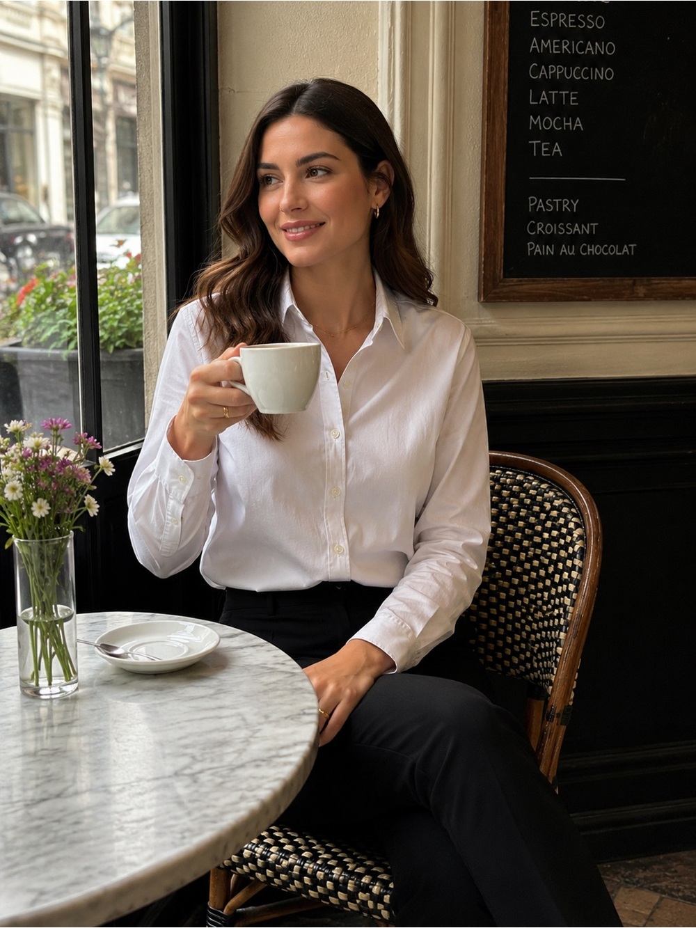 Banana Republic Classic White Button-Down Blouse